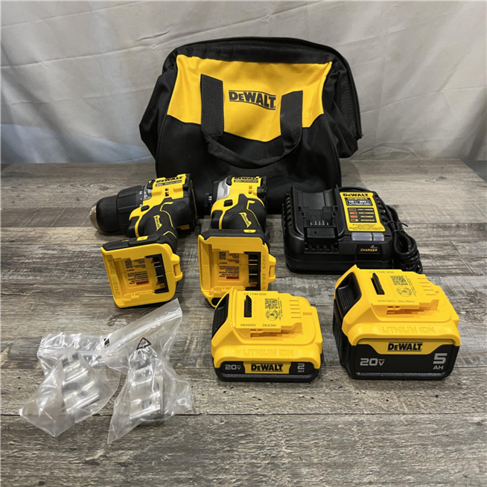 AS-IS DEWALT ATOMIC 20V MAX Lithium-Ion Cordless 2-Tool Combo Kit