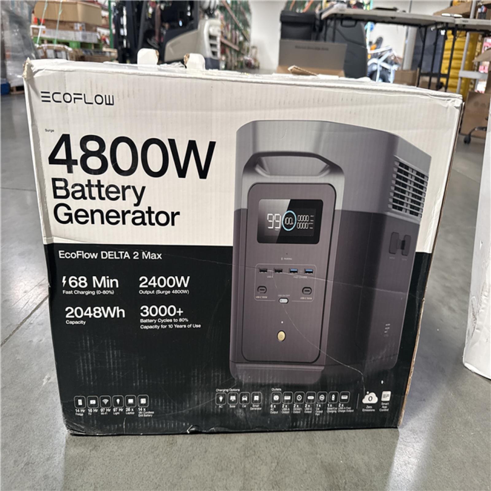 CALIFORNIA AS-IS ECOFLOW 4800W BATTERY GENERATOR