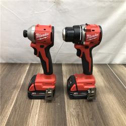AS-IS Milwaukee 18V Lithium-Ion Brushless Cordless Compact Drill/Impact Combo Kit