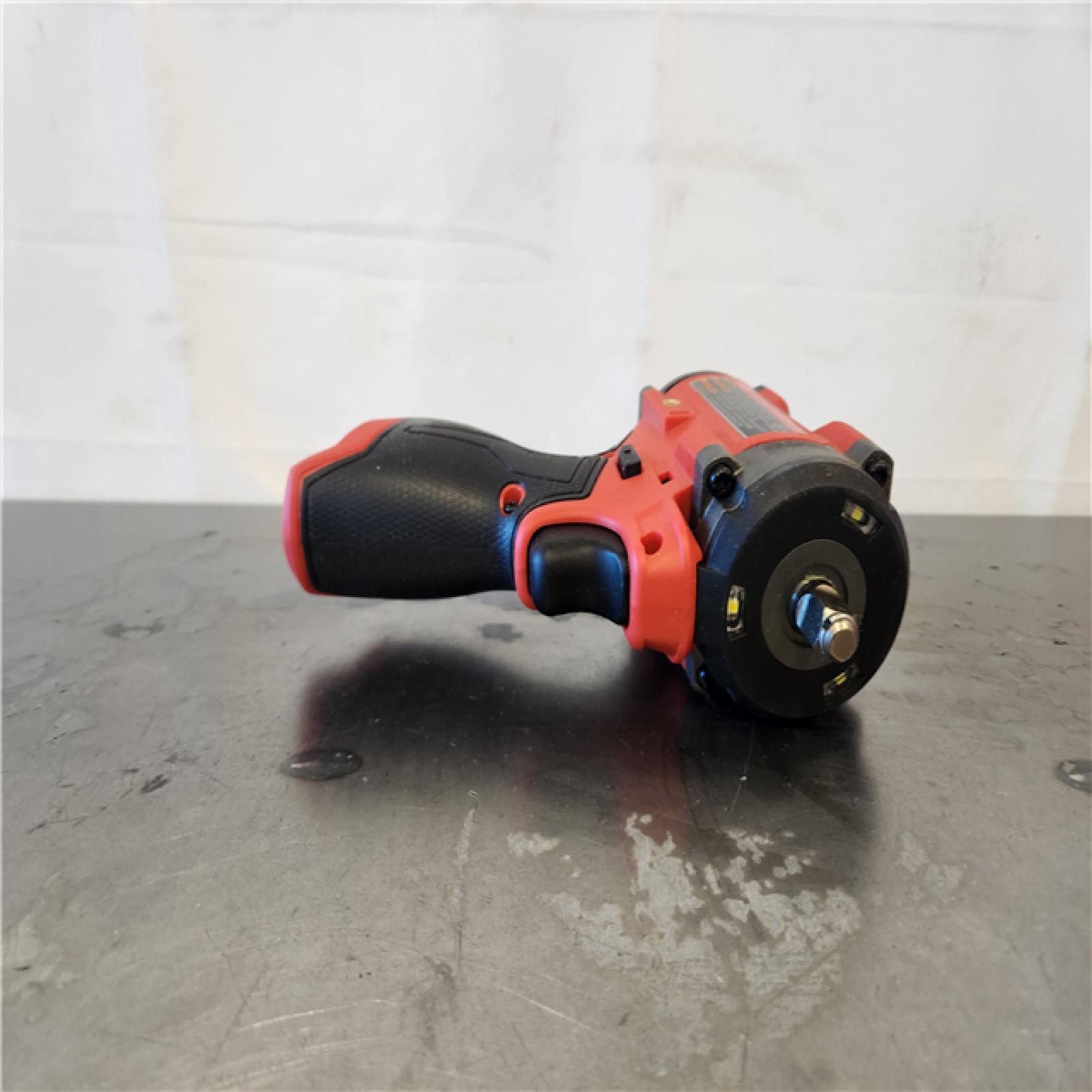 AS-IS- Milwaukee FUEL 12V Lithium-Ion Brushless Cordless Stubby 3/8 in. Impact Wrench (Tool-Only)