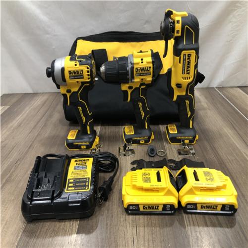 AS-IS DEWALT ATOMIC 20-Volt Lithium-Ion Cordless Brushless (4-Tool) Combo Kit