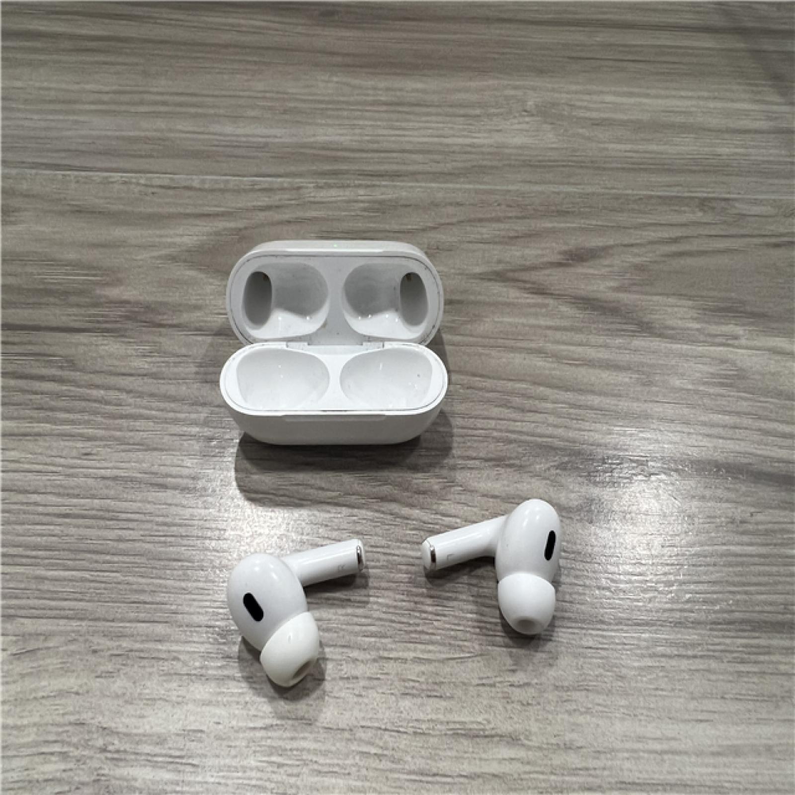 AS-IS Apple AirPods Pro (2nd Generation) with the USB-C MagSafe Charging Case