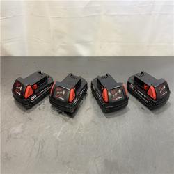 AS-IS - Milwaukee M18 18-Volt Lithium-Ion Compact Battery Pack 2.0Ah (4 Pack) W/ Charger