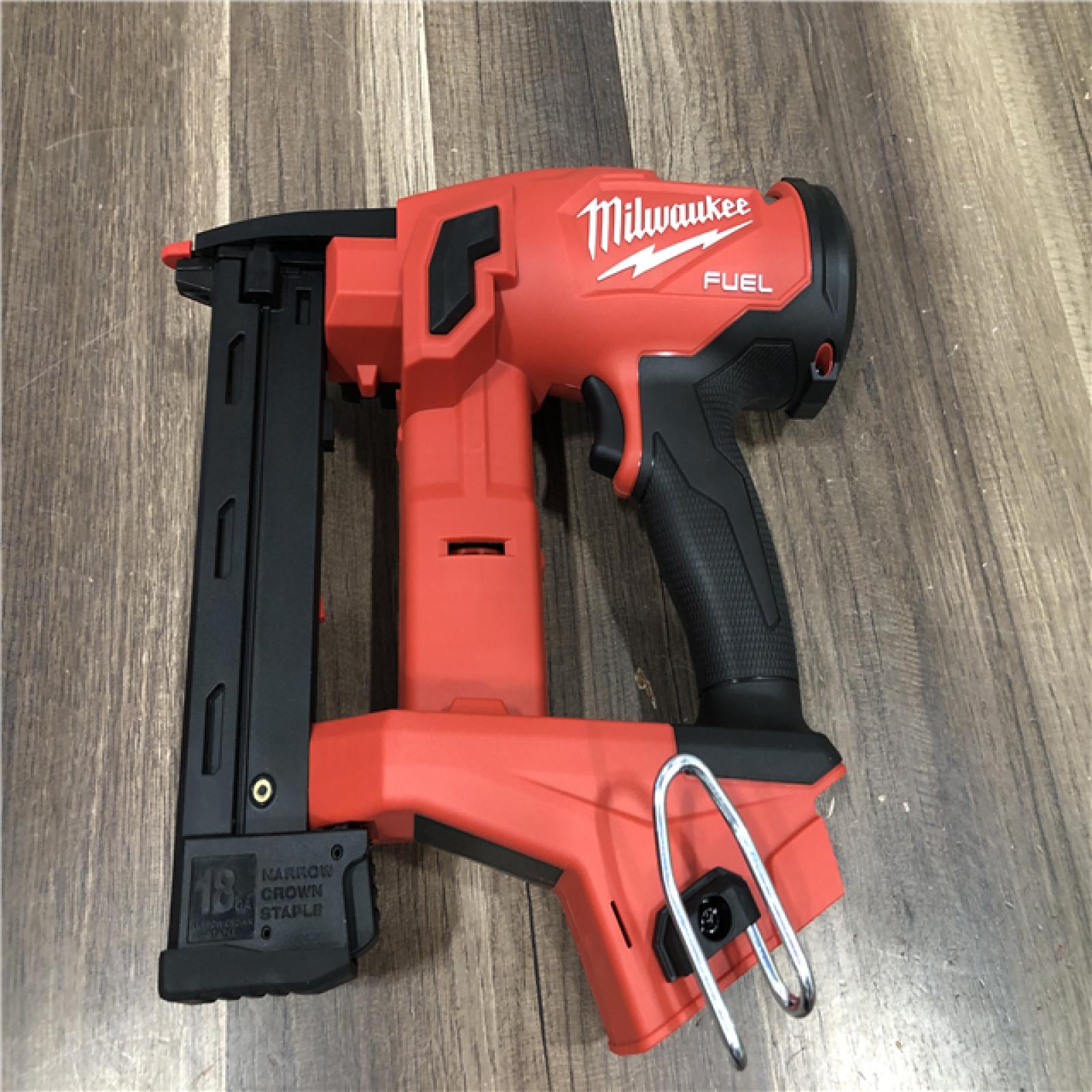 AS-IS Milwaukee  FUEL 18-Volt Lithium-Ion Brushless Cordless 18-Gauge 1/4 in. Narrow Crown Stapler (Tool-Only)