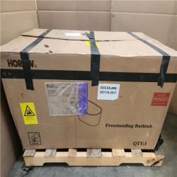 Phoenix NEW HOROW 47 in. x 26.8 in. Soaking Bathtub with Side Drain in White/Matte Black