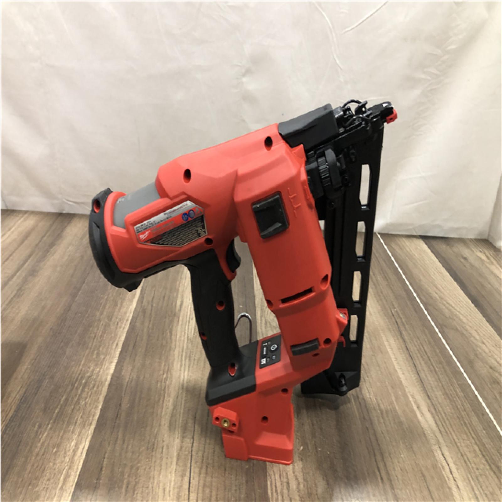 AS-IS  Milwaukee FUEL 18-Volt Lithium-Ion Brushless Cordless Gen II 16-Gauge Angled Finish Nailer (Tool-Only)