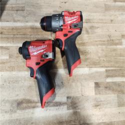 HOUSTON LOCATION - AS-IS Milwaukee FUEL 12-Volt Lithium-Ion Brushless Cordless Hammer Drill and Impact Driver Combo Kit