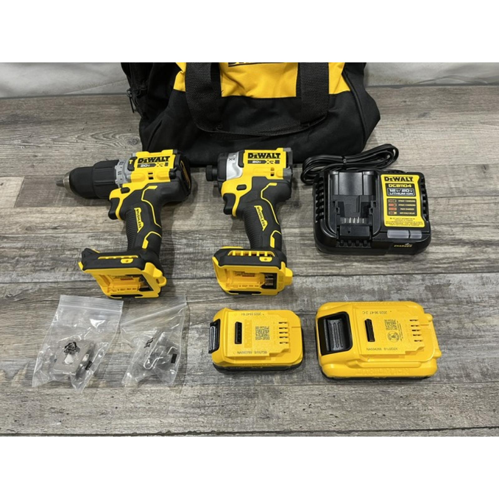 AS-IS DEWALT 20V XR Lithium-Ion Cordless 2-Tool Combo Kit