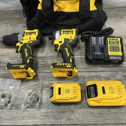AS-IS DEWALT 20V XR Lithium-Ion Cordless 2-Tool Combo Kit