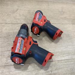 AS-IS Milwaukee FUEL 12-Volt Lithium-Ion Brushless Cordless Hammer Drill and Impact Driver Combo Kit