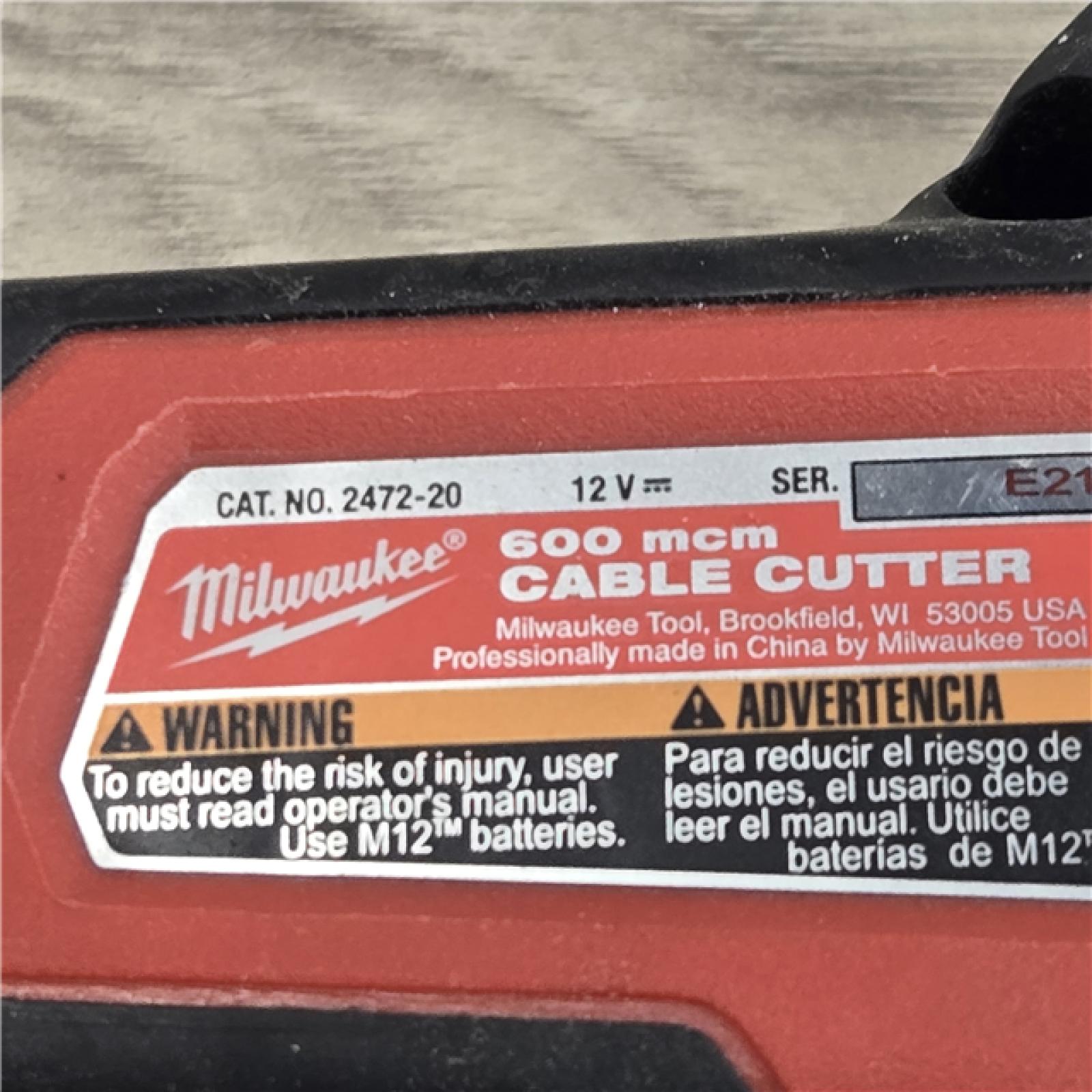 AS-IS Milwaukee M12 600 Mcm Cable Cutter Kit