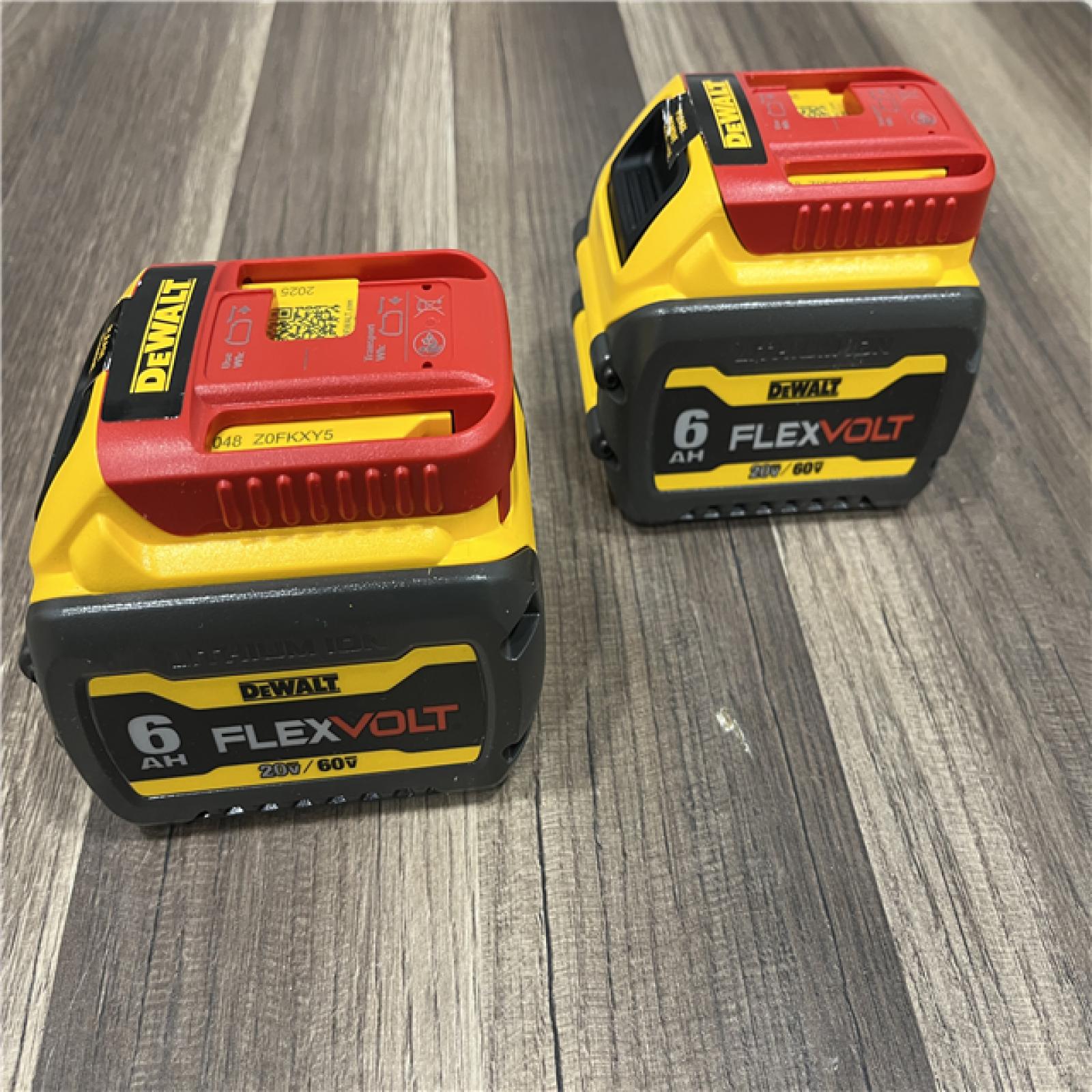 AS-IS DEWALT FLEXVOLT 20V/60V MAX Lithium-Ion 6.0Ah Battery Pack (2 Pack)