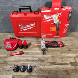 HOUSTON LOCATION - AS-IS Milwaukee M12 12V Lithium-Ion Cordless PEX Expansion Tool Kit with (2) 1.5 Ah Batteries  (3) Expansion Heads and Hard Case