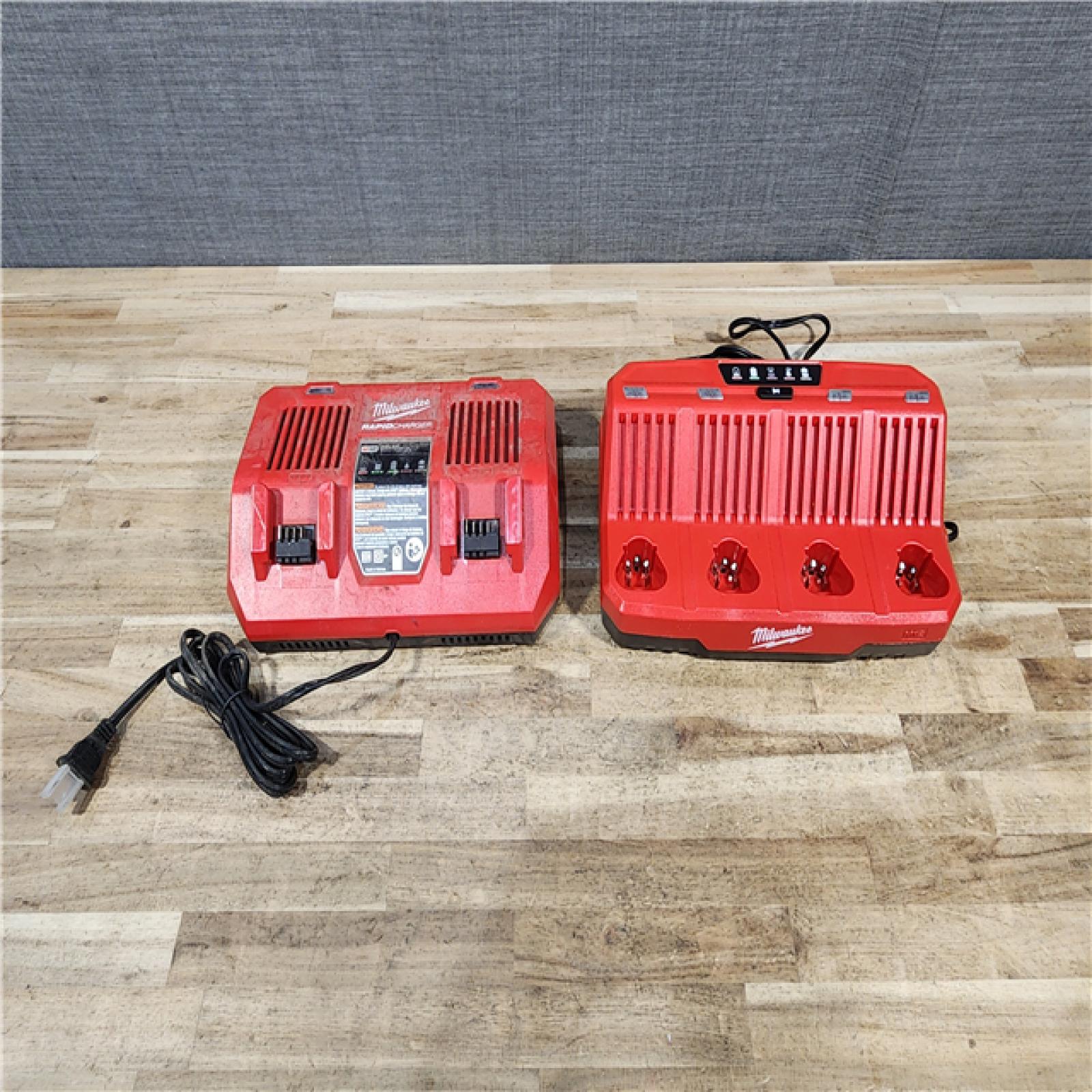 HOUSTON LOCATION - AS - IS MILWAUKEE BATTERY CHARGER PACK QTY - 2