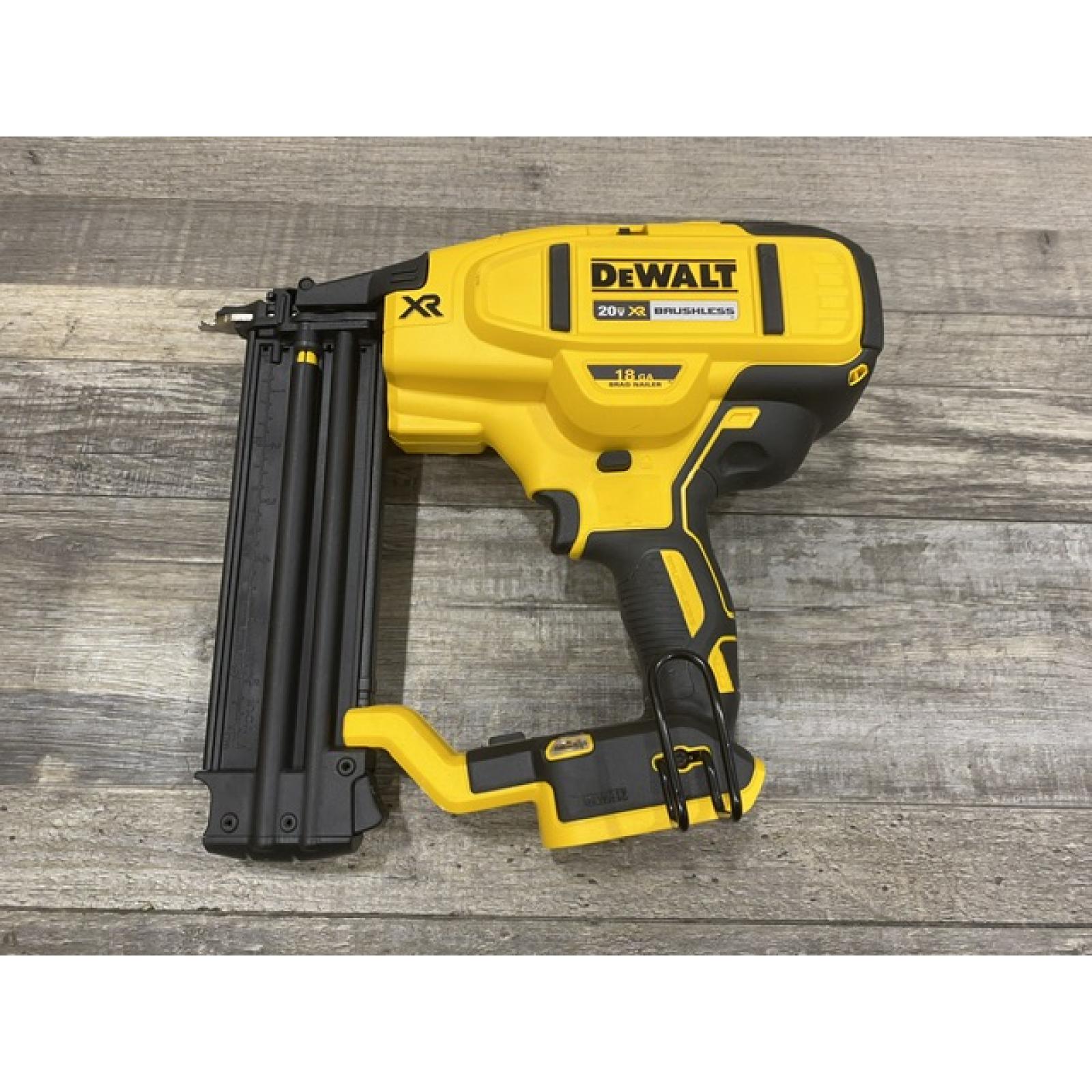 AS-IS DEWALT 20V MAX XR Lithium-Ion Electric Cordless 18-Gauge Brad Nailer (Tool Only)