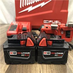 AS-IS Milwaukee FUEL 18V Lithium-Ion Brushless Cordless Hammer Drill and Impact Driver Combo Kit