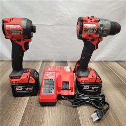 AS-IS- MILWAUKEE FUEL 18V Lithium-Ion Brushless Cordless Hammer Drill and Impact Driver Combo Kit