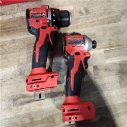 HOUSTON LOCATION - AS-IS Milwaukee M18 18V Lithium-Ion Brushless Cordless Compact Drill/Impact Combo Kit (2-Tool) W/(2) 2.0 Ah Batteries  Charger & Bag