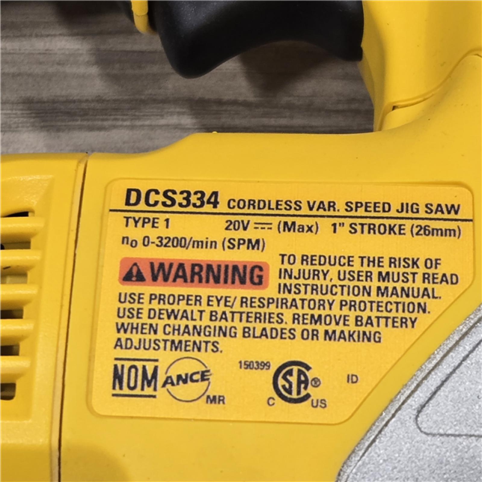 AS-IS DeWalt 20V MAX XR Cordless Jigsaw (Tool Only)