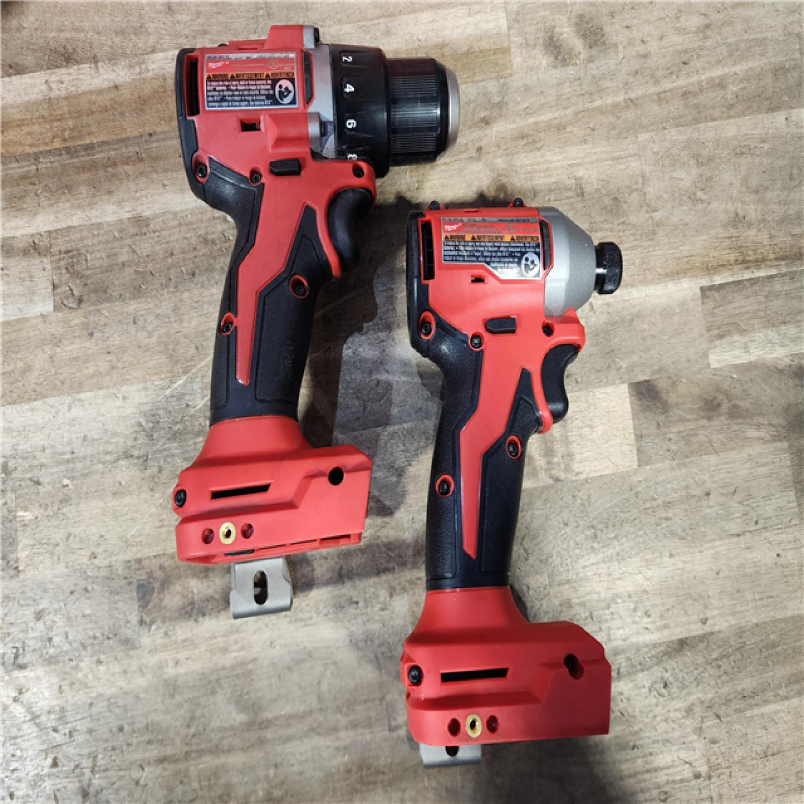 HOUSTON LOCATION - AS-IS Milwaukee M18 18V Lithium-Ion Brushless Cordless Compact Drill/Impact Combo Kit (2-Tool) W/(2) 2.0 Ah Batteries  Charger & Bag