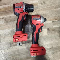 HOUSTON LOCATION - AS-IS Milwaukee M18 18V Lithium-Ion Brushless Cordless Compact Drill/Impact Combo Kit (2-Tool) W/(2) 2.0 Ah Batteries  Charger & Bag