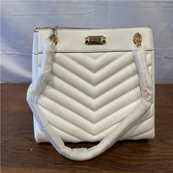 NEW! Michael Kors Whitney Medium Quilted Tote Bag - White