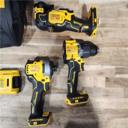 HOUSTON LOCATION - AS - IS DEWALT ATOMIC 20-Volt Lithium-Ion Cordless Brushless (3-Tool) Combo Kit