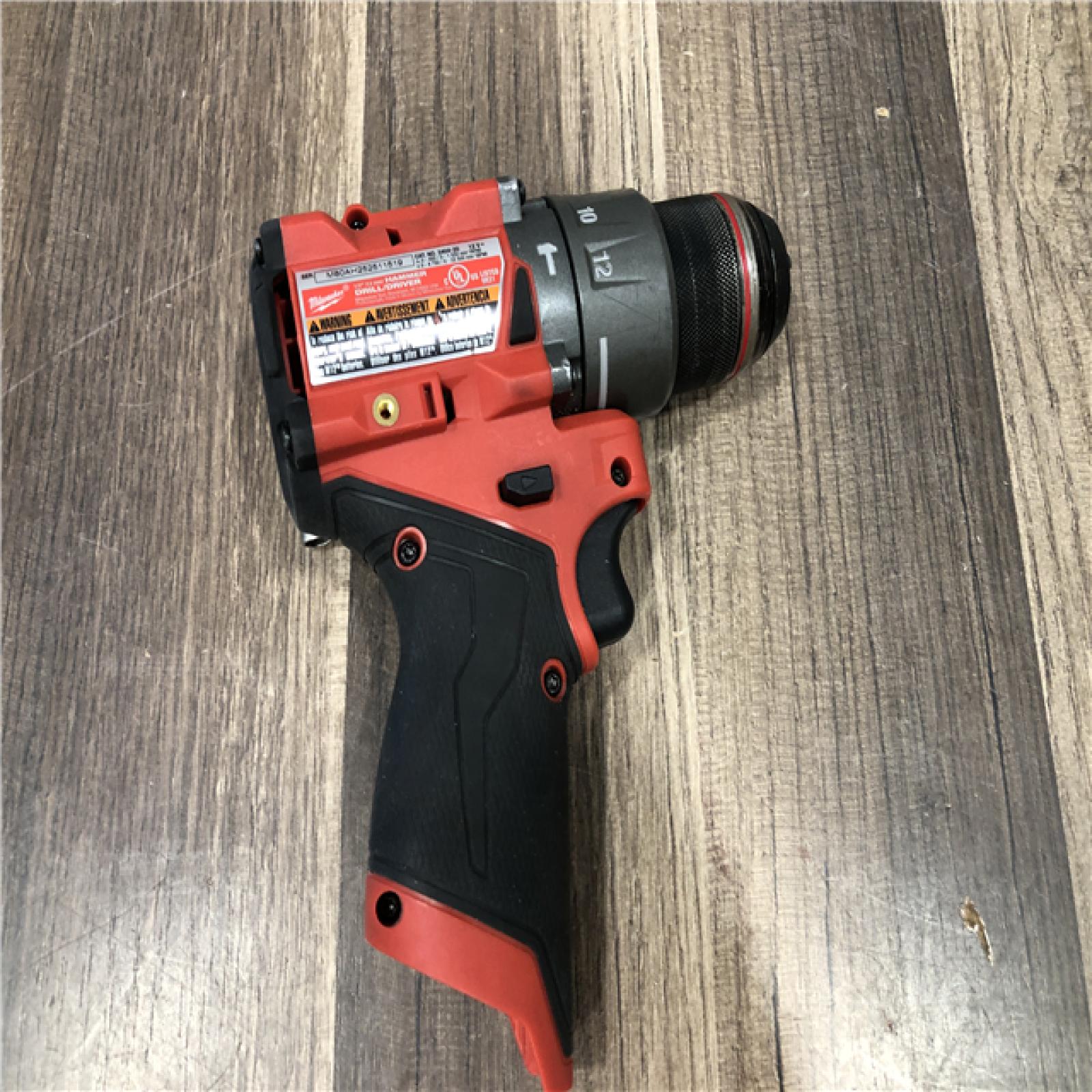 AS-IS Milwaukee FUEL 12V Lithium-Ion Brushless Cordless 1/2 in. Hammer Drill (Tool-Only)