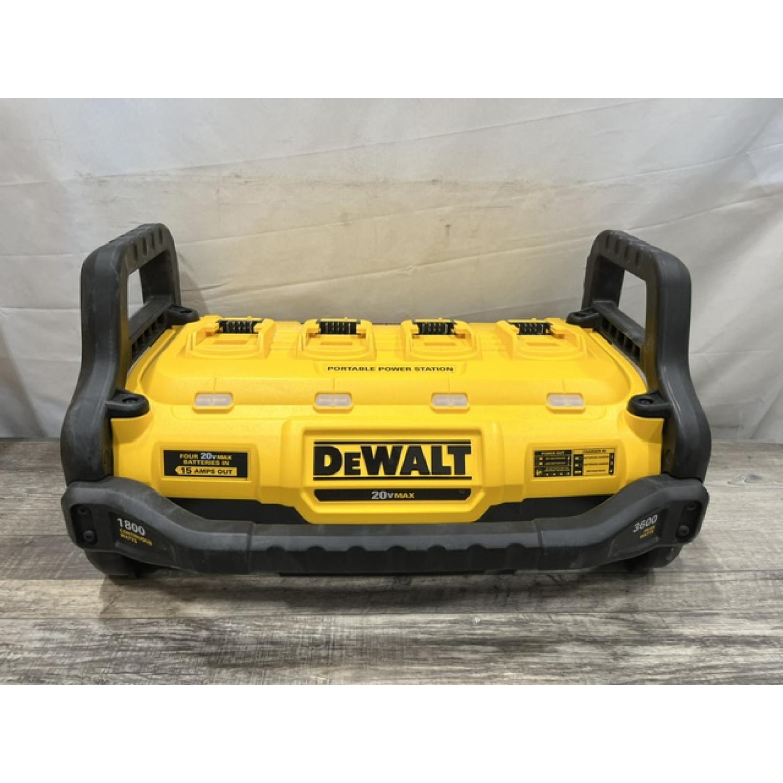 AS-IS DEWALT 1800 Watt Portable Power Station and 20V/60V MAX Lithium-Ion Battery Charger