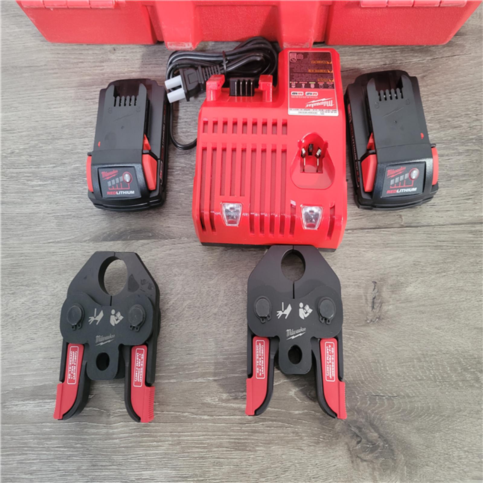 California AS-IS Milwaukee M18 Short Throw Press Tool Kit  Includes (2) Batteries  Charger & Hard Case; Appears in Excellent Condition