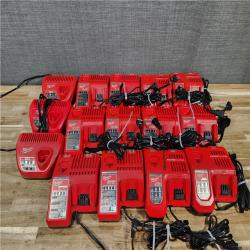 HOUSTON LOCATION - AS-IS MILWAUKEE BATTERY CHARGER PACK QTY - 15