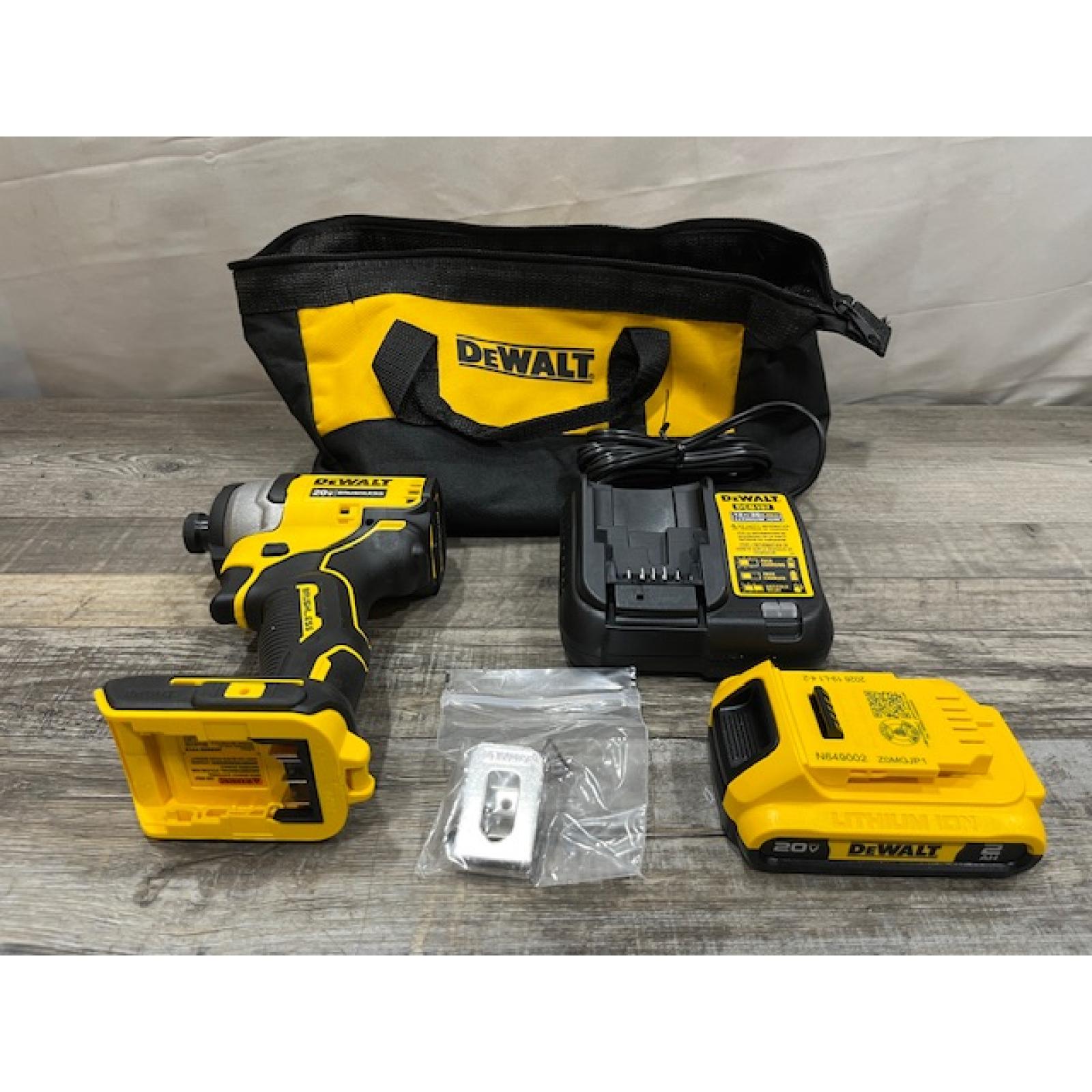 AS-IS DEWALT Atomic 20V Max Lithium-Ion Brushless Cordless Compact 1/4 in. Impact Driver Kit