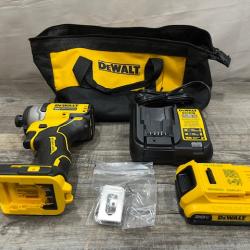 AS-IS DEWALT Atomic 20V Max Lithium-Ion Brushless Cordless Compact 1/4 in. Impact Driver Kit