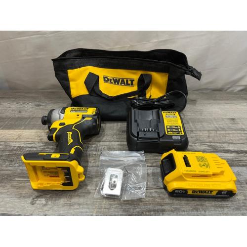 AS-IS DEWALT Atomic 20V Max Lithium-Ion Brushless Cordless Compact 1/4 in. Impact Driver Kit
