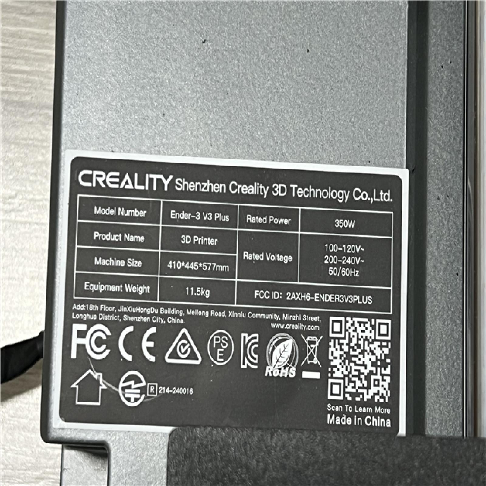 AS-IS Creality Ender 3 V3 Plus 3D Printer Auto Calibration CoreXZ System Up to 600mm/s