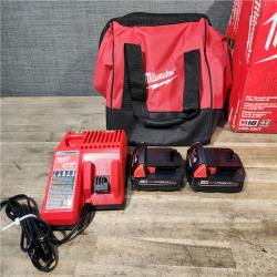 HOUSTON LOCATION - AS-IS Milwaukee M18 18V Lithium-Ion Brushless Cordless Compact Drill/Impact Combo Kit (2-Tool) W/(2) 2.0 Ah Batteries  Charger & Bag