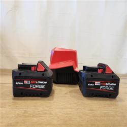 AS-IS- Milwaukee 18V Lithium-Ion REDLITHIUM FORGE 8.0 Ah Battery Pack with 18V Super Charger