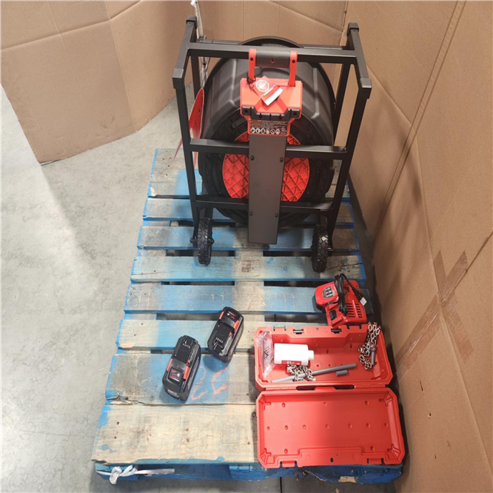 California NEW MILWAUKEE HIGH SPEED CHAIN SNAKE FOR 1-1/2-4 PIPES INCLUDES (2) Batteries & Charger