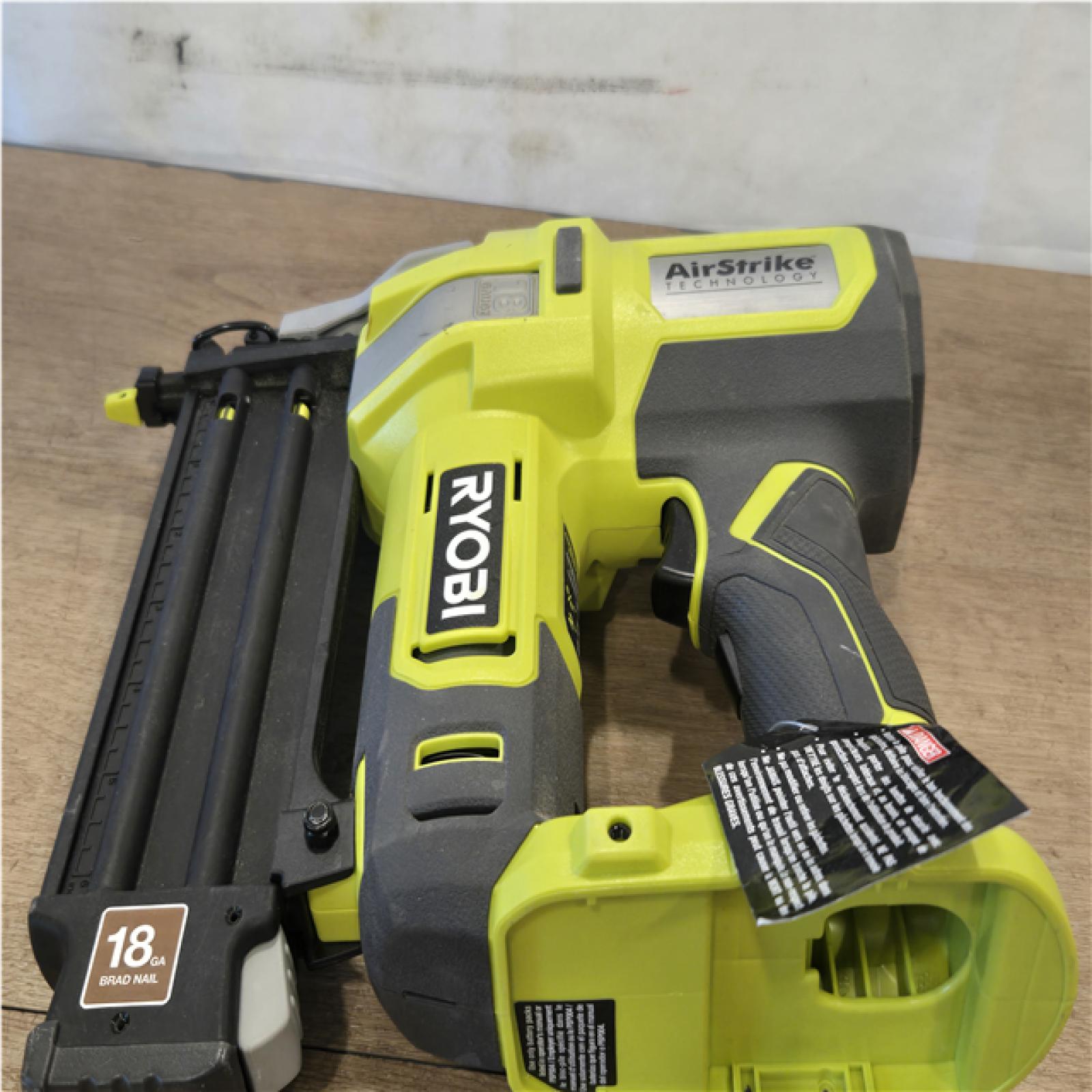 AS-IS RYOBI ONE+ 18V 18-Gauge Cordless AirStrike Brad Nailer (Tool Only)