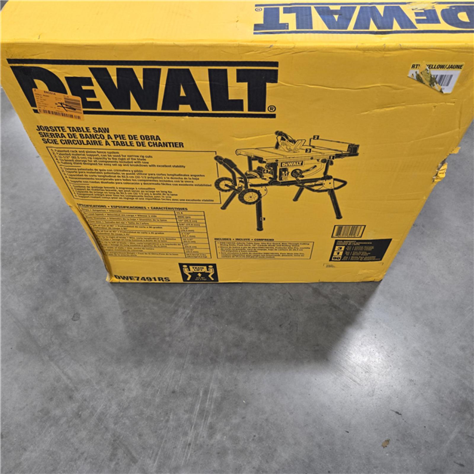 NEW DEWALT 10 in. 15 Amp 120V Site-Pro Compact Jobsite Table Saw
