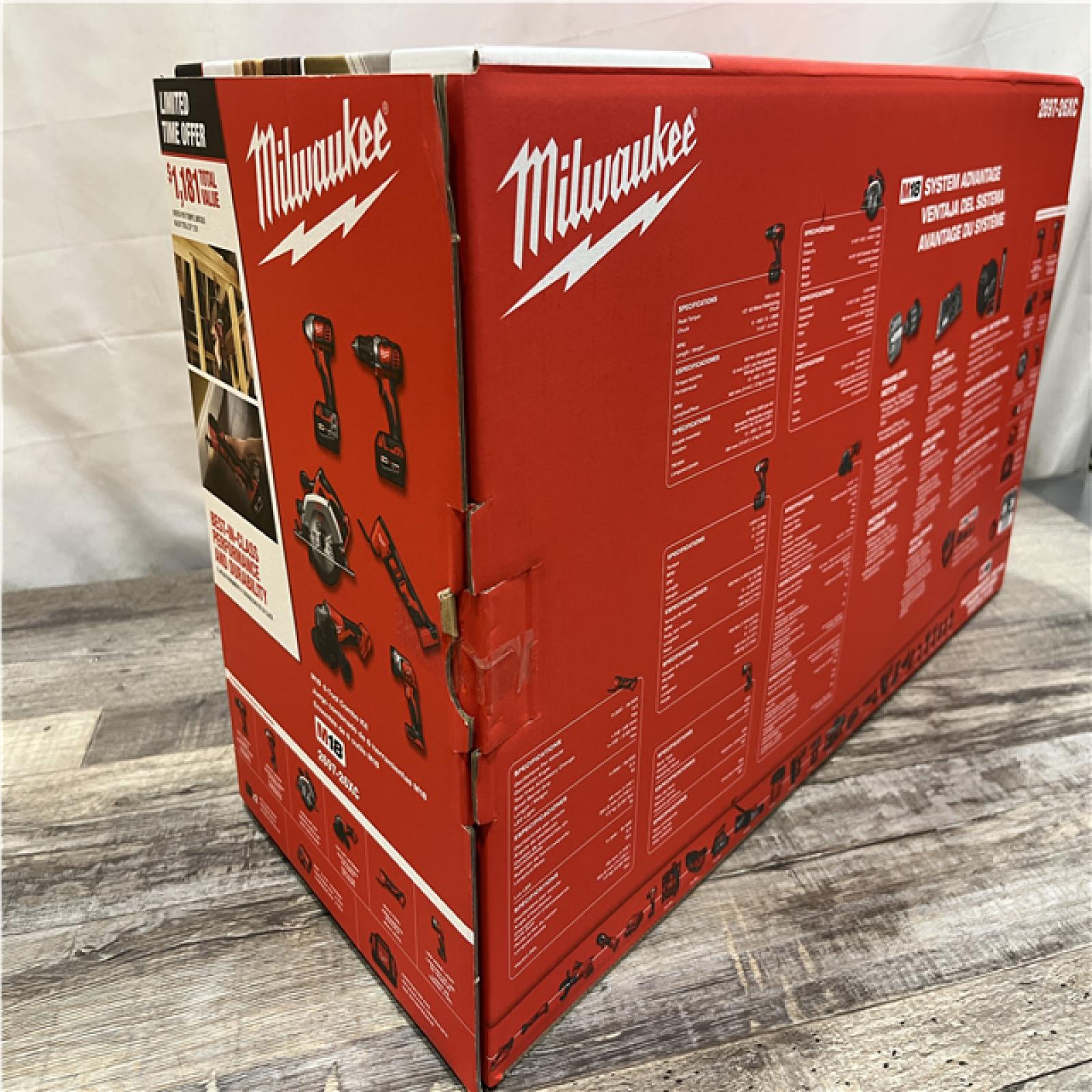 NEW - Milwaukee 18-Volt Lithium-Ion Cordless (6-Tool) Combo Kit