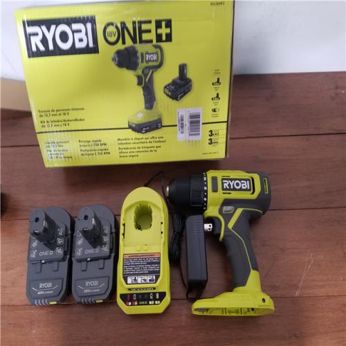 California NEW Ryobi One+ 18V 1/2 Drill/Driver Kit  includes (2) Batteries & Charger
