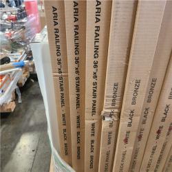 Phoenix NEW Aria Railing Stair Railing Panel (36x6')   Aluminum Post Kit (3 in. x 3 in. x 48 in) Pallet