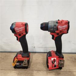 AS-IS- Milwaukee FUEL 18V Lithium-Ion Brushless Cordless Hammer Drill and Impact Driver Combo Kit