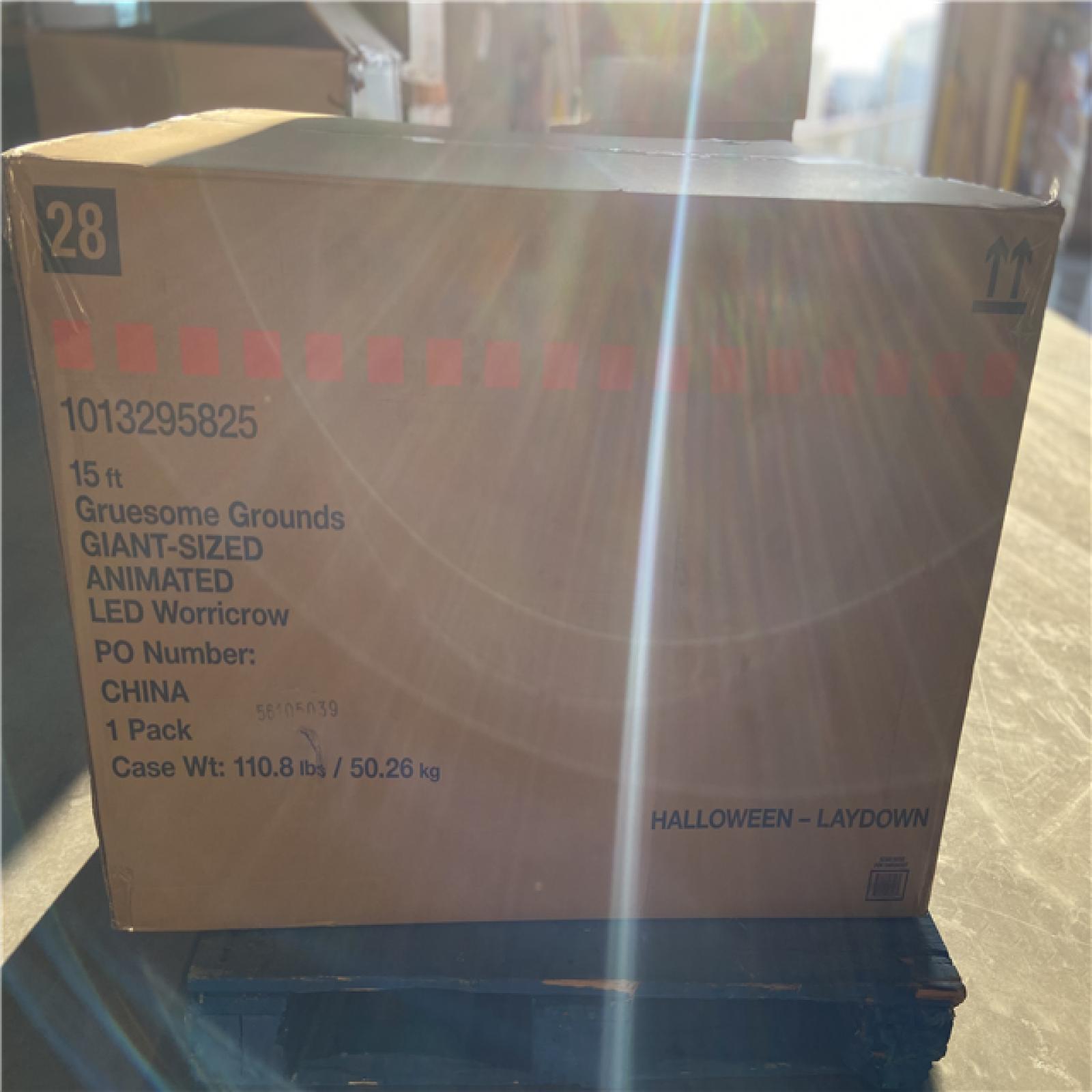 DALLAS LOCATION - Home Accents Holiday 15 ft. Gruesome Grounds Giant-Sized Animated LED Worricrow H10