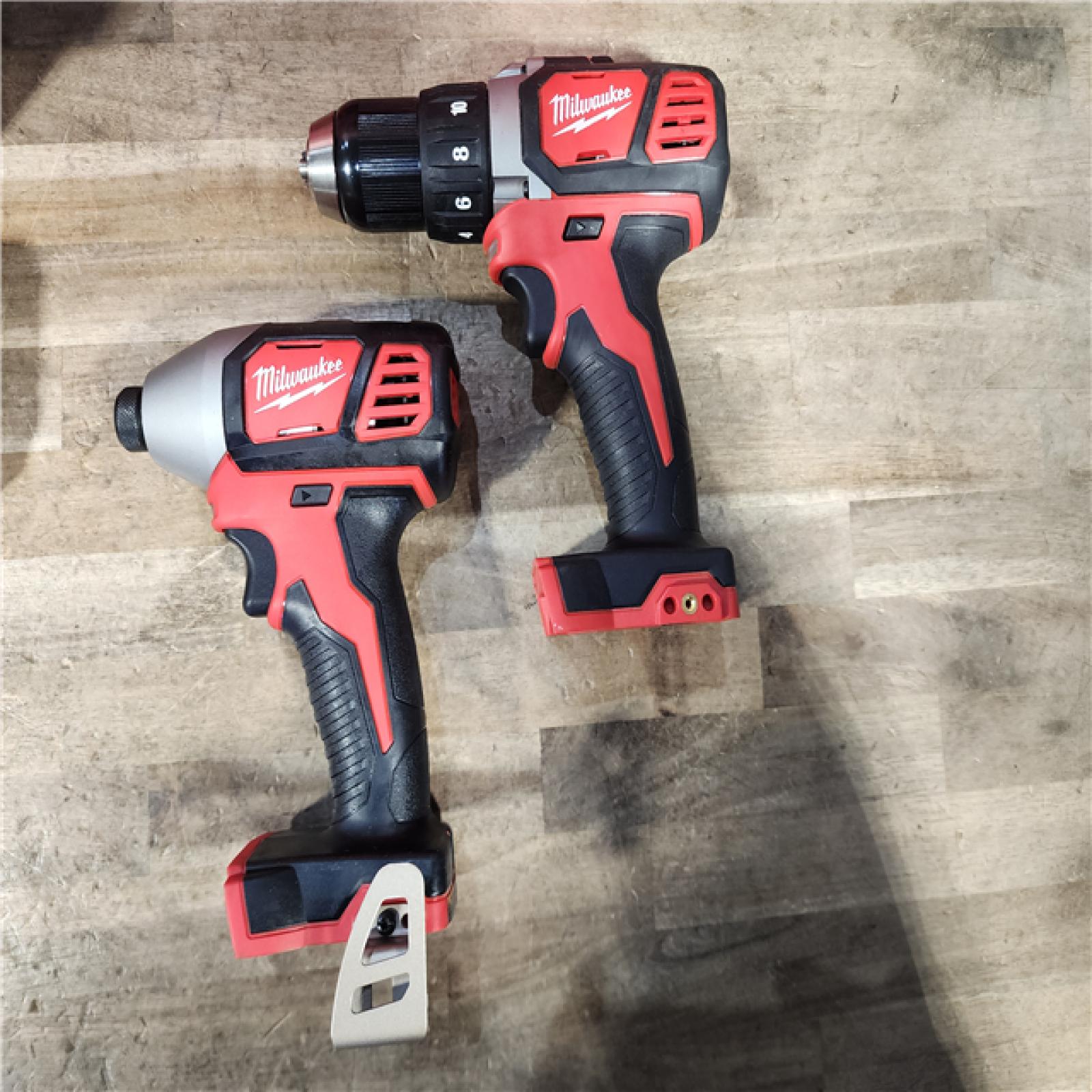 HOUSTON LOCATION - AS-IS Milwaukee 18V Lithium-Ion Cordless Drill Driver/Impact Driver Combo Kit
