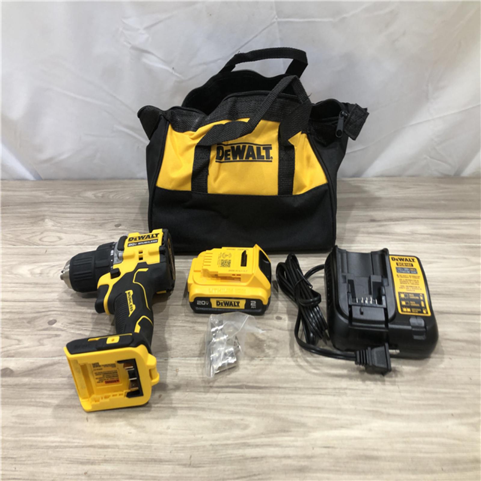 AS-IS DEWALT Atomic 20V Lithium-Ion Cordless Compact 1/2 in. Drill/Driver Kit