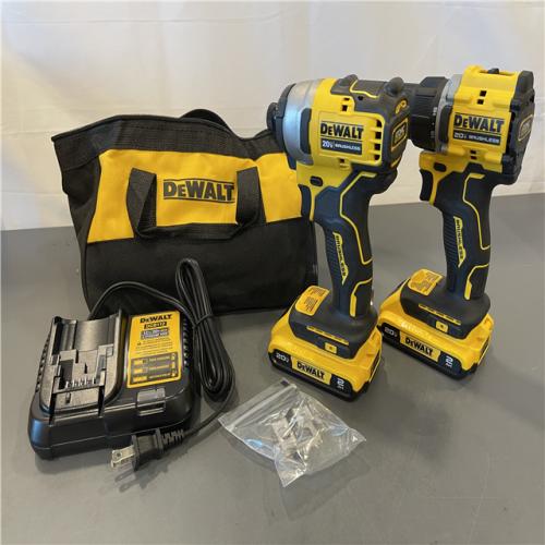 Like New! - Dewalt DCK225D2 20V MAX ATOMIC Brushless Compact Lithium-Ion 1/2 in. Cordless Drill Driver and 1/4 in. Impact Driver Combo Kit