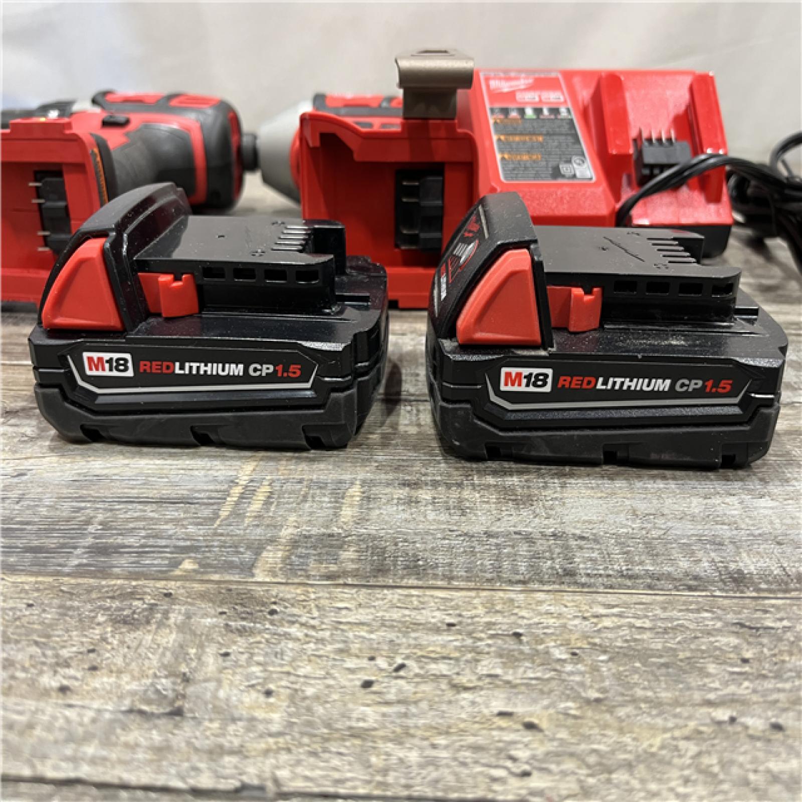 AS-IS Milwaukee 18V Lithium-Ion Cordless Drill Driver/Impact Driver Combo Kit