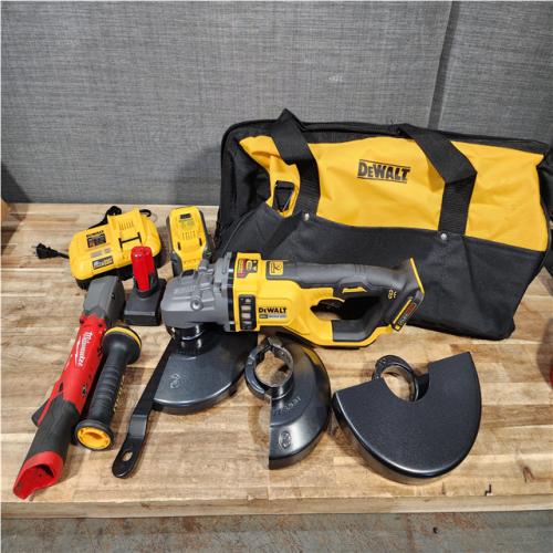 Houston Location AS-IS DEWALT Grinder Kit and Milwaukee Electric Ratchet and Batteries QTY/2 and Charger